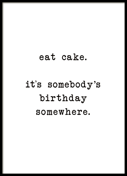 Eat Cake Poster
