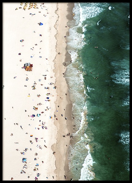 Crowded Beach Aerial Poster in the group Prints / Nature at Desenio AB (10681)