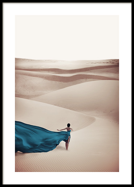 Woman in Blue Dress Poster in the group Prints / Nature at Desenio AB (11144)
