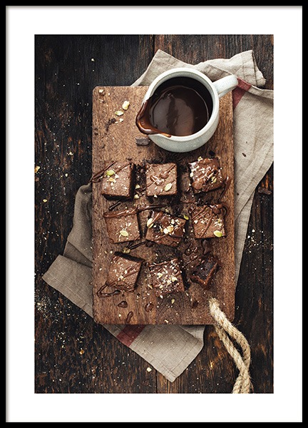 Chocolate Brownies Poster in the group Prints / Kitchen at Desenio AB (11827)