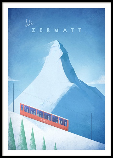 Ski Zermatt Poster in the group Prints / Nature at Desenio AB (11985)