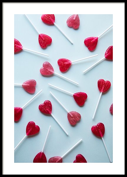 Heart Lollies Poster