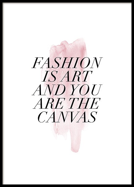Fashion Is Art Poster