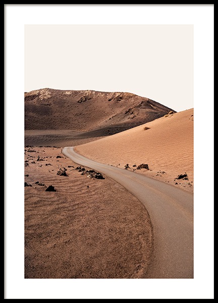 Through the Desert Poster in the group Prints / Nature / Deserts at Desenio AB (13949)