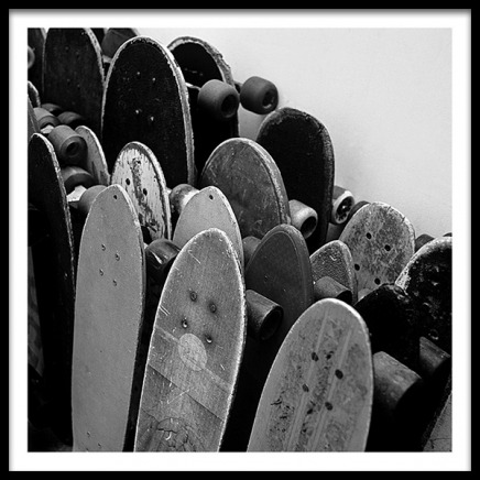 Rows Of Skateboards Poster in the group Prints / Kids posters at Desenio AB (2067)