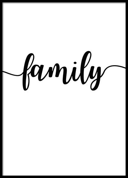 Family Poster in the group Prints / Typography & quotes at Desenio AB (2407)