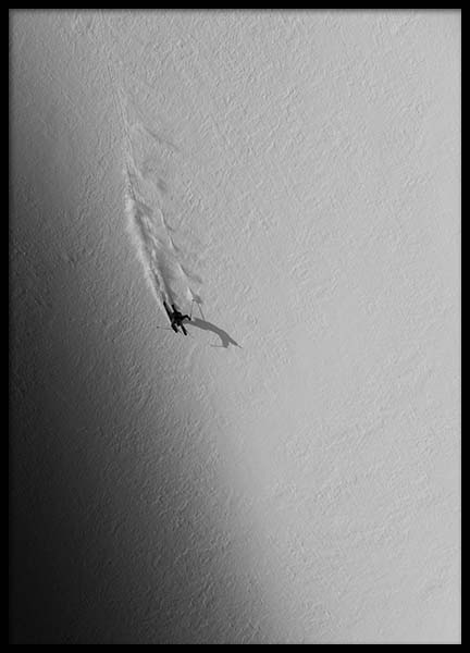 Baqueira Skiing Poster in the group Prints / Black & white at Desenio AB (3478)