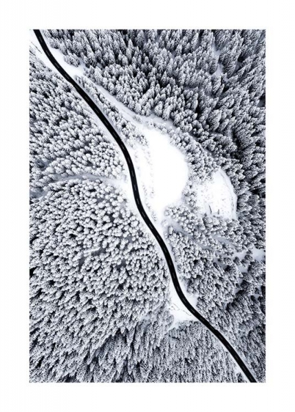 Winter Road Poster in the group Prints / Nature at Desenio AB (3577)
