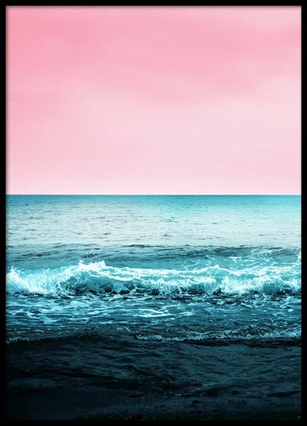Pink Sky Beach Poster in the group Prints / Nature / Skies at Desenio AB (3830)