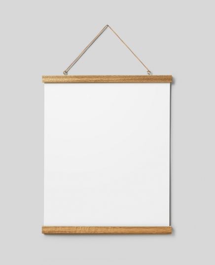 Poster hanger oak 41 cm, magnet fastener