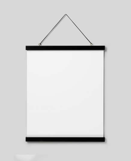 Poster hanger black 41 cm, magnet fastener