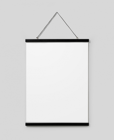 Poster hanger black 51 cm, magnet fastener