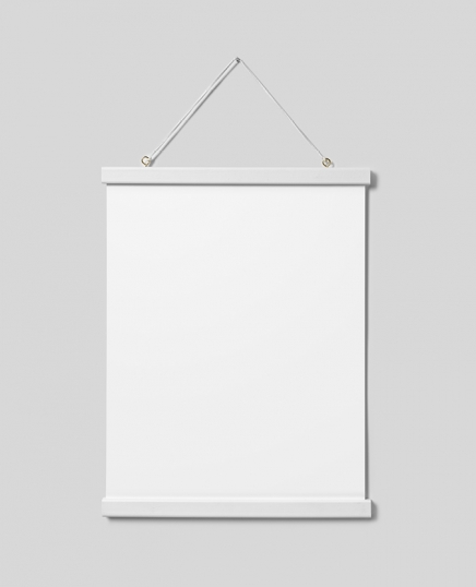 Poster hanger white 31 cm, magnet fastener