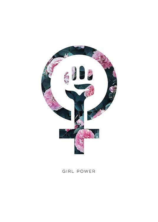 Girl Power Flower Poster