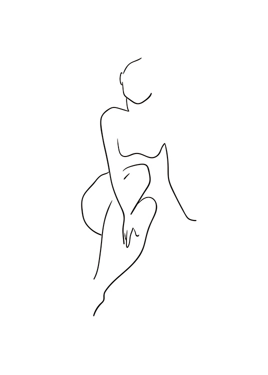 Body Line Art Poster