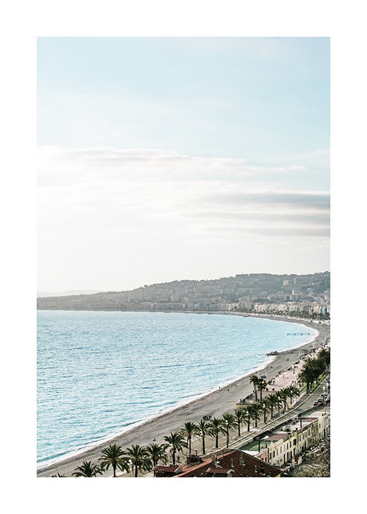 Beach View in Nice Poster