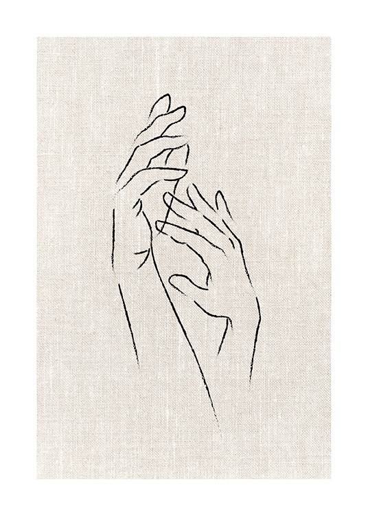 Texture Line Hands Poster / Art prints at Desenio AB (11429)