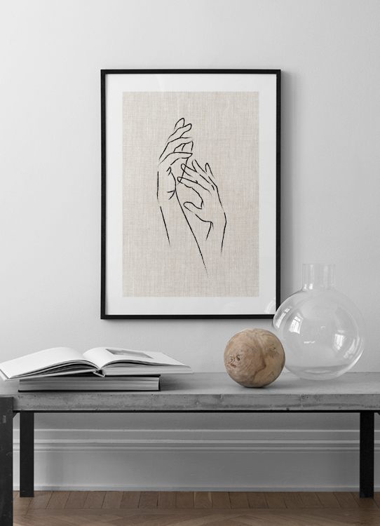 Texture Line Hands Poster / Art prints at Desenio AB (11429)