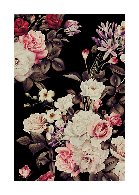 Vintage Roses Poster