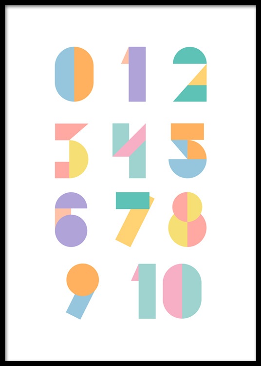 Geometric Numbers Poster