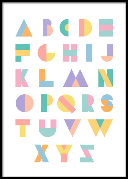 Geometric Alphabet Poster