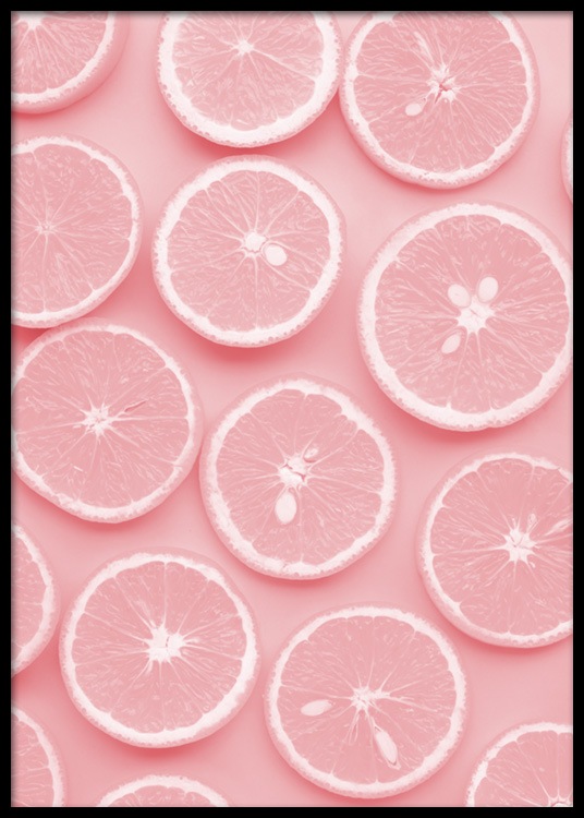 pink slices poster card frame