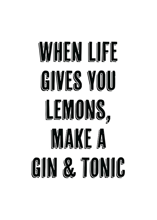 Gin and Tonic Poster