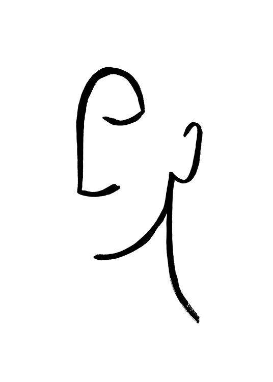 Painted Profile Poster