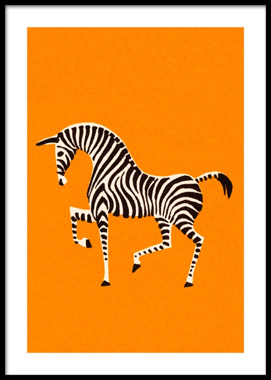 Vintage Zebra Poster