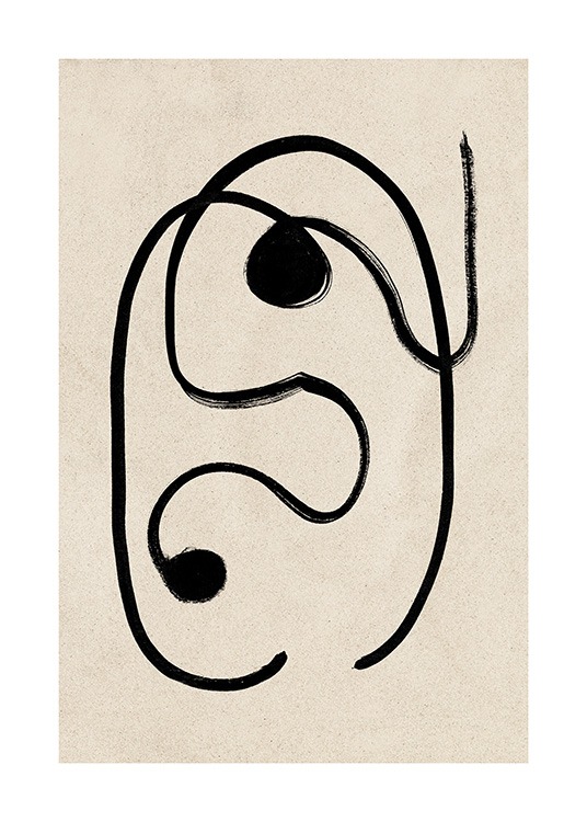 Abstract Strokes Poster