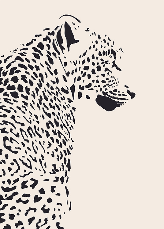 Leopard Illustration Poster