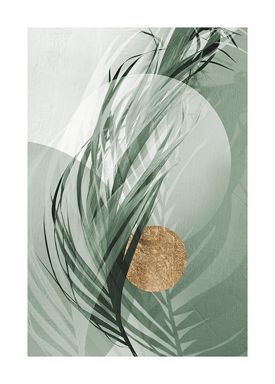 Graphic Palm Leaf No1 Poster