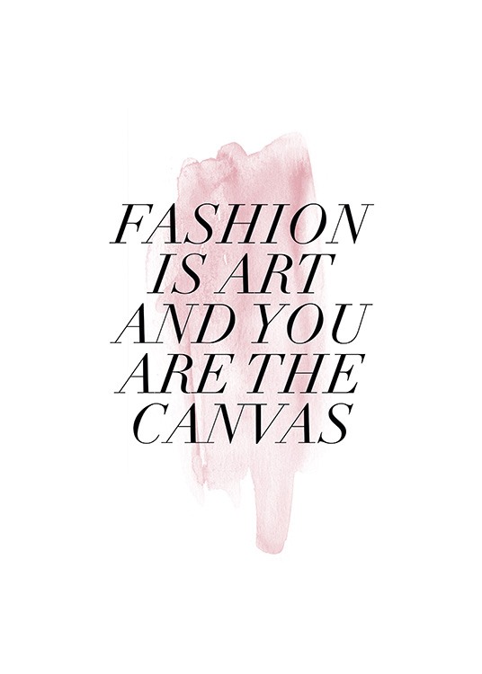 Fashion is Art Poster