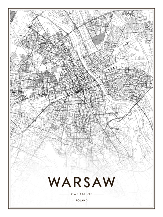 Warsaw Map Poster