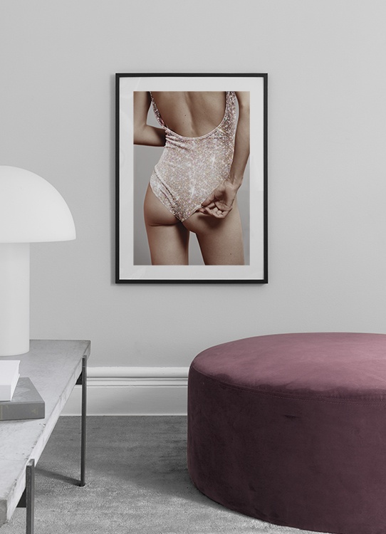 pink glitter swimsuit