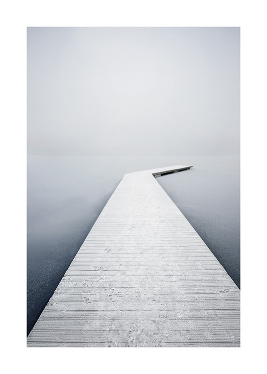 Jetty at Winter Poster