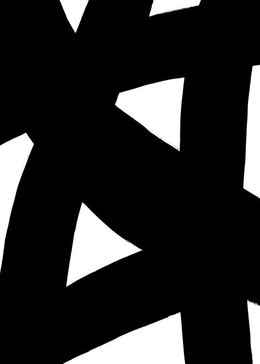 Black Lines No1 Poster