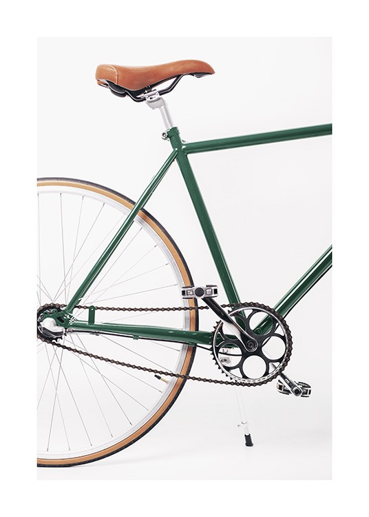 Green Bike Poster - Vintage bike 