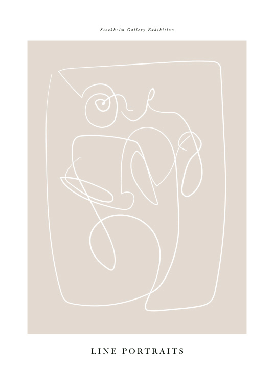 Line Portraits No1 Poster
