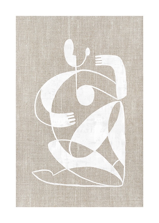 Linen Abstracts No1 Poster