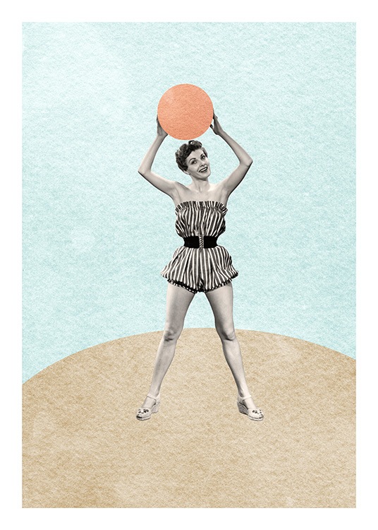 Vintage Beach Life Poster