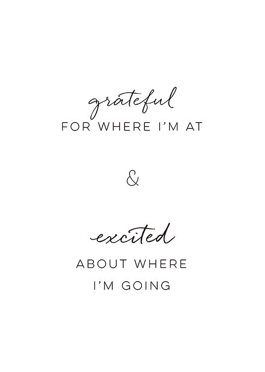 Grateful and Excited Poster
