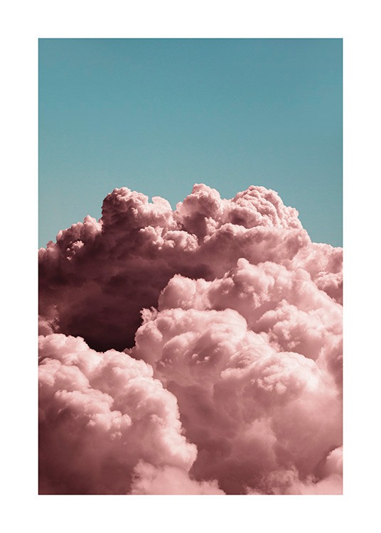 Dreamy Clouds Pink Poster