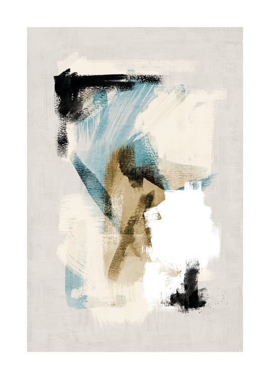 Abstract Brushes No1 Poster