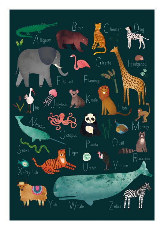 Alphabet Animals 2 Poster
