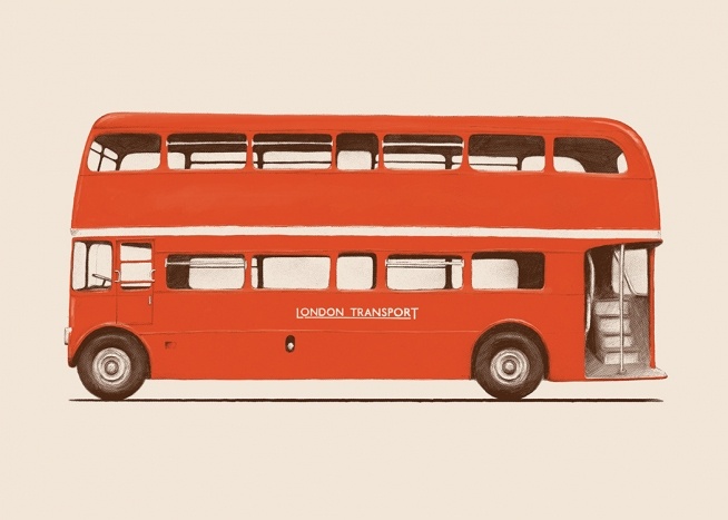 Double Decker Bus Poster