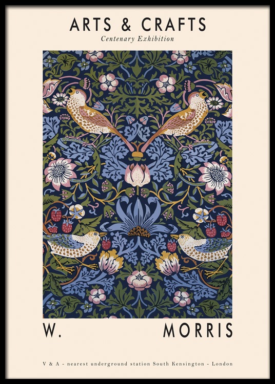 Arts & Crafts Floral Poster