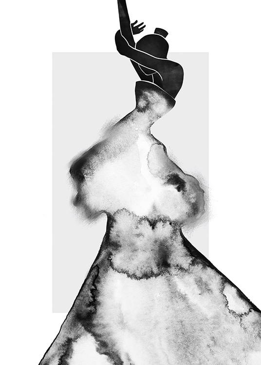 Watercolor Gown No1 Poster