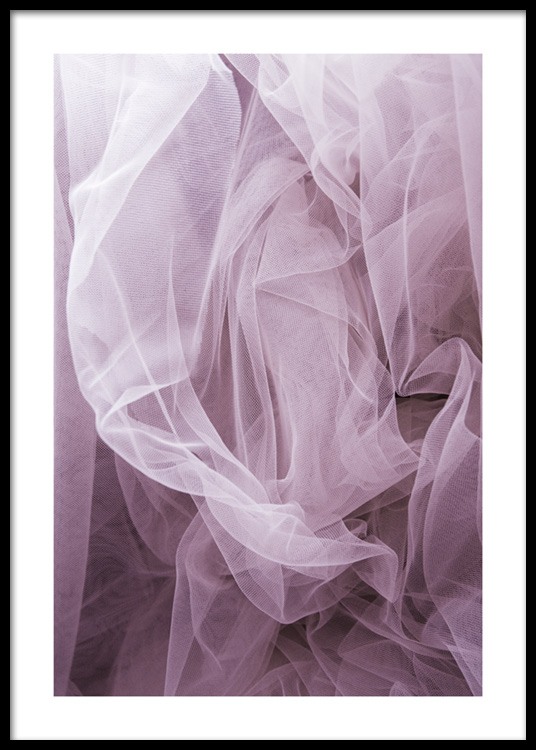  – Photograph of ruched tulle in purple