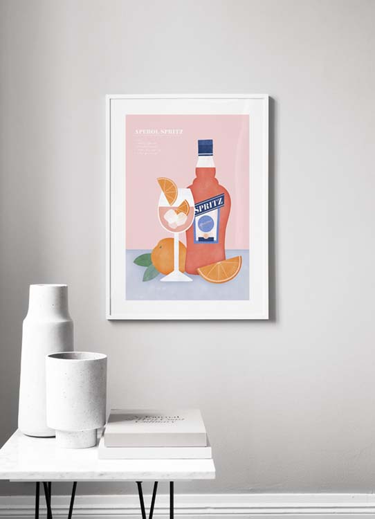 Aperol Spritz Illustration Poster - Aperol spritz - desenio.com.au